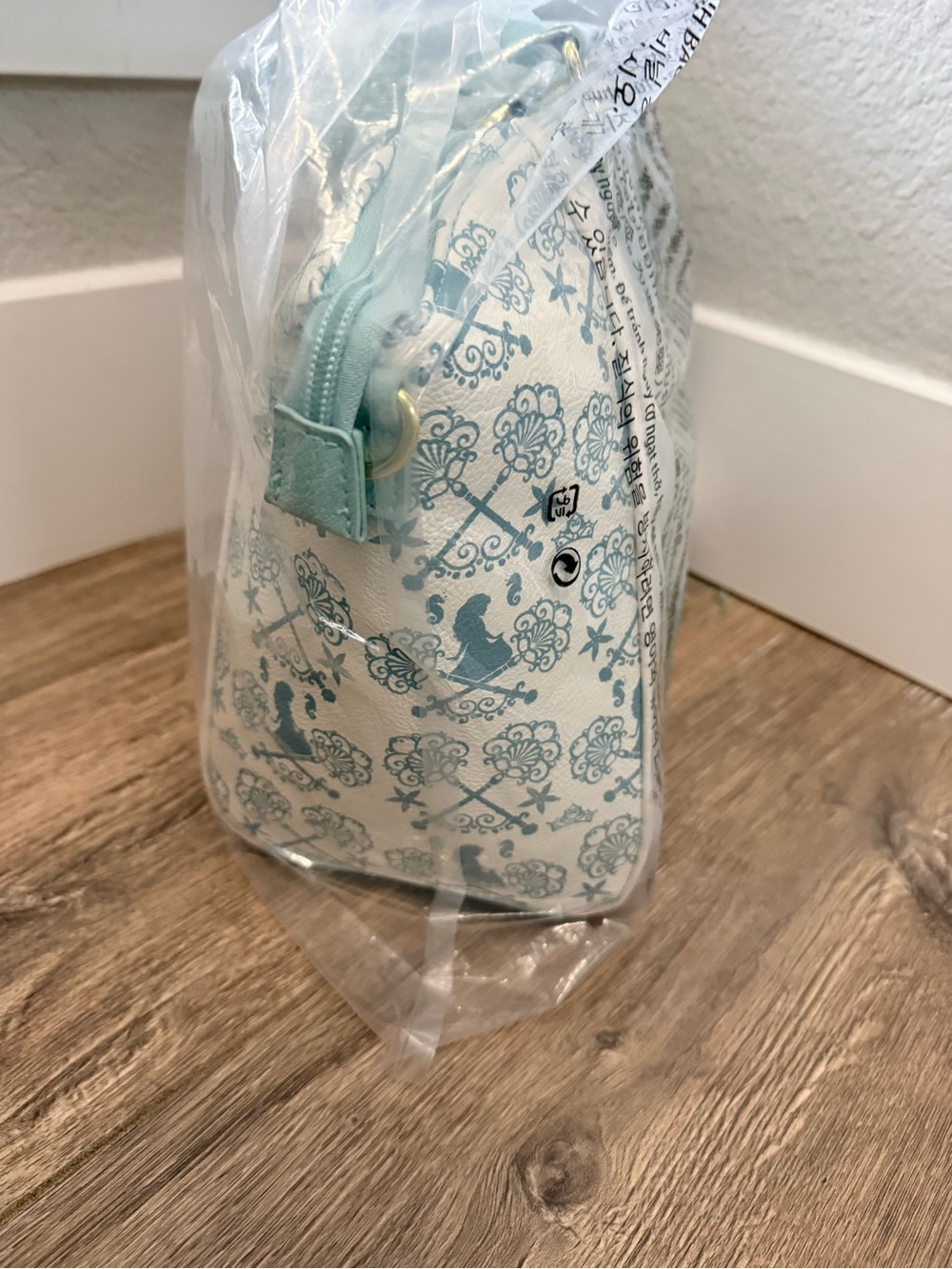 Loungefly White Teal Ariel Satchel with Pastel Accents - Picture 4 of 4